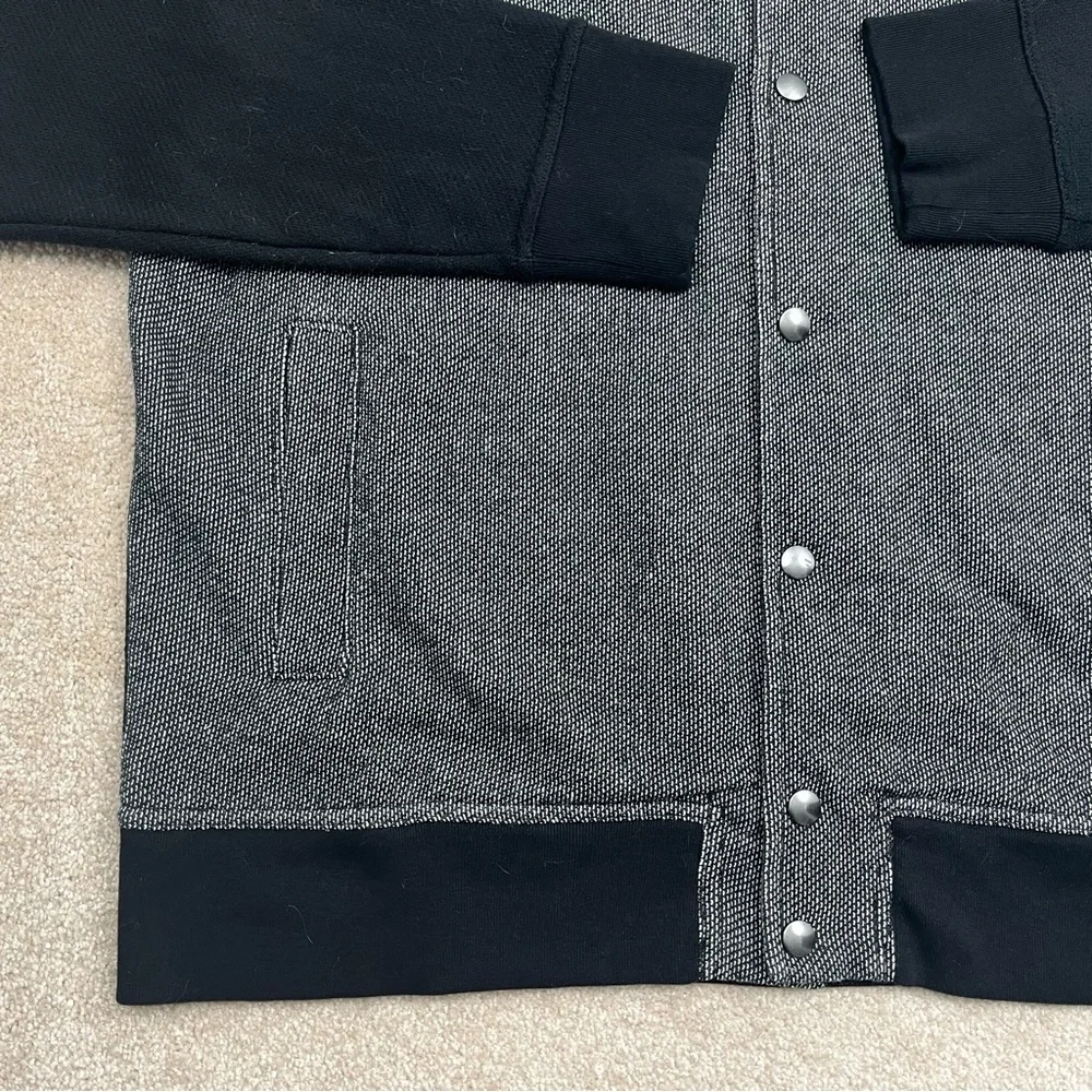 Banana Republic Jacket XL Black Snap Button Lightweight Bomber Style Preppy Men - Picture 6 of 15